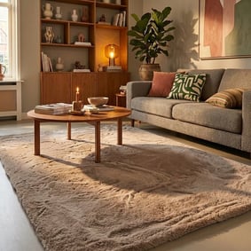 Zacht Hoogpolig vloerkleed - Comfy Supreme Taupe