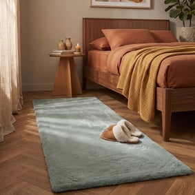 Zachte Hoogpolige loper - Comfy Supreme Blauw/Groen