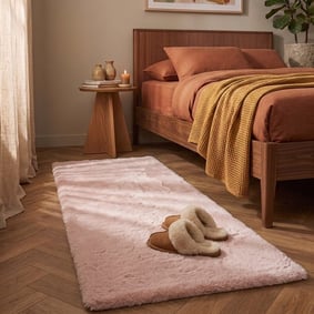Zachte Hoogpolige loper - Comfy Supreme Roze