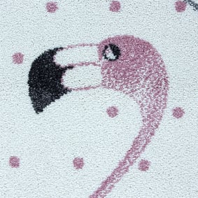Rond Kindervloerkleed - Amber Flamingo Roze - product