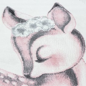 Rond Kindervloerkleed - Bambi Hert Roze - product