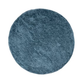 Rond hoogpolig vloerkleed - Lofty Blauw - product
