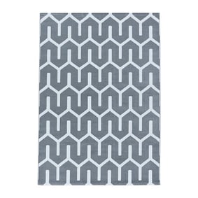 Modern vloerkleed - Streaky Pattern Grijs/Wit - product