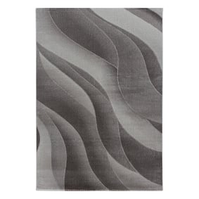 Modern vloerkleed - Streaky Waves Bruin/Beige - product