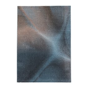 Retro vloerkleed - Stencil Light Blauw/Antraciet - product