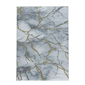Modern vloerkleed - Marble Branch Grijs/Goud - product