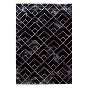 Modern vloerkleed - Marble Pattern Antraciet/Bruin - product