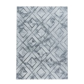 Modern vloerkleed - Marble Square Grijs/Zilver - product