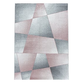 Laagpolig vloerkleed - Smoothly Design Roze/Grijs - product