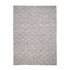 Wol gevlochten vloerkleed - Knit Grijs - product