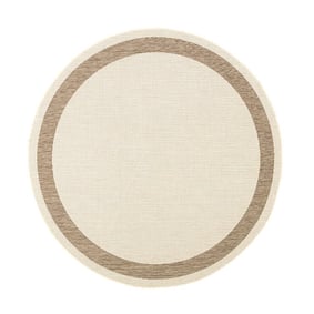 Rond jute buitenkleed - Nomad Edge Creme - product