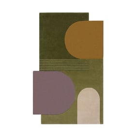 Abstract vloerkleed - Stracto Lozenge Groen/Multicolor - product