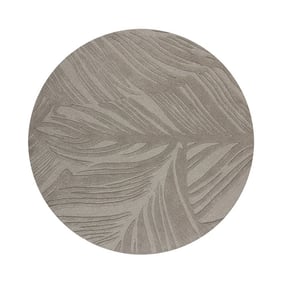 Rond modern vloerkleed - Solacio Leaves Grijs - product