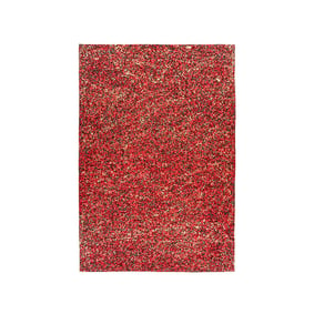 Leren patchwork vloerkleed - Filz 100 Rood/Goud - product