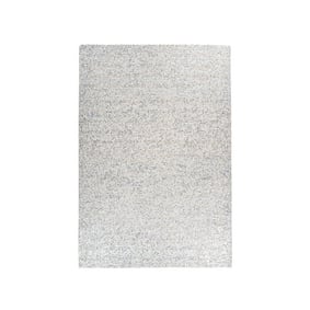 Leren patchwork vloerkleed - Filz 100 Wit/Zilver - product