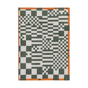 Retro vloerkleed - Chess Deep Green 9339 - product