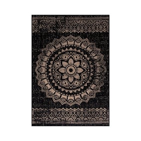 Vintage buitenkleed - Sunara Mandala Zwart - product