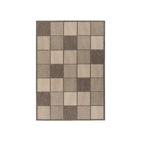 In- & Outdoor vloerkleed - Swash Tiles 400 Bruin/Creme - product