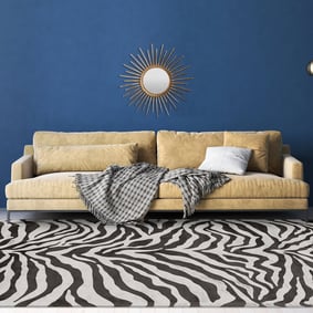 Modern vloerkleed - Sinan Zebra 125 Zwart/Wit 