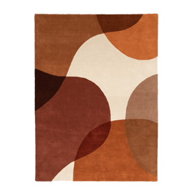 Wollen abstract vloerkleed - Clarice Terracotta  - product