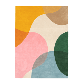 Wollen abstract vloerkleed - Clarice Multicolor  - product