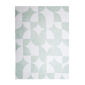 Abstract buitenkleed - Groovy Tiles Groen  - product