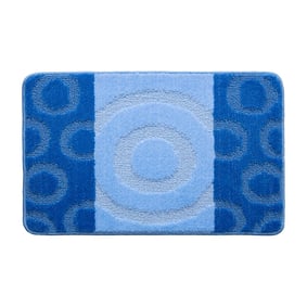 Badmat set - Nerina Pattern Blauw/Lichtblauw 2/set - product