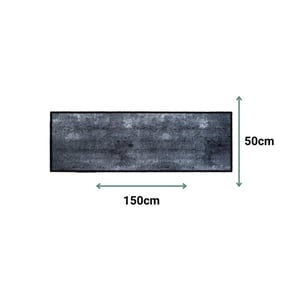 Wasbare deurmat - Cobalt Concrete - 50x150cm - product