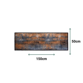 Wasbare deurmat - Cobalt Rust - 50x150cm - product