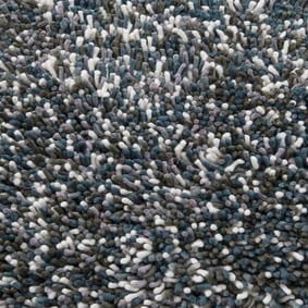 Wollen vloerkleed op maat - Alto Antraciet/Blauw 470