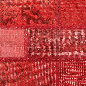 Patchwork vloerkleed op maat - New Vintage Rood