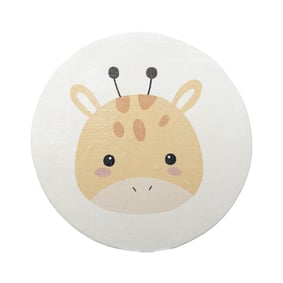 Rond wasbaar kindervloerkleed - Sammy Giraffe Geel - product