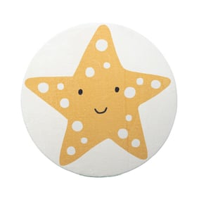 Rond wasbaar speelkleed - Sammy Starfish Geel - product