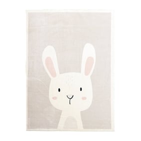 Wasbaar kindervloerkleed - Simba Bunny Wit - product