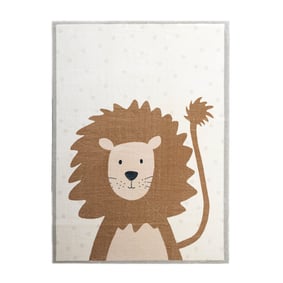 Wasbaar kindervloerkleed - Simba Lion Bruin - product