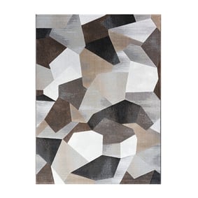 Abstract vloerkleed - Axil Bruin/Zwart 9293 - product