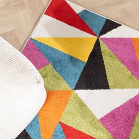 Modern vloerkleed - Enya Triangle Multicolor - product