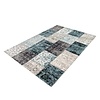 Vintage vloerkleed - Patchwork Grijs/Blauw