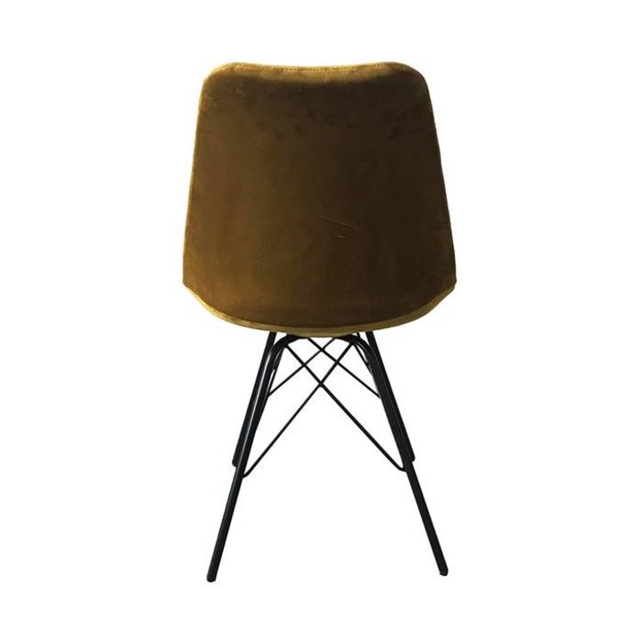 Stoel Velvet - Goud/Okergeel - 3