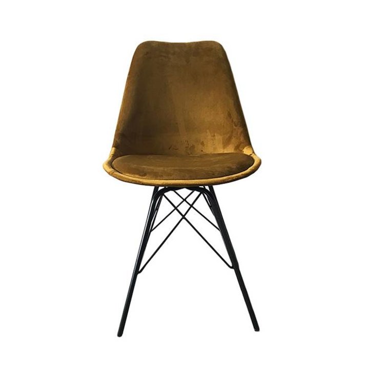 Stoel Velvet - Goud/Okergeel - 1