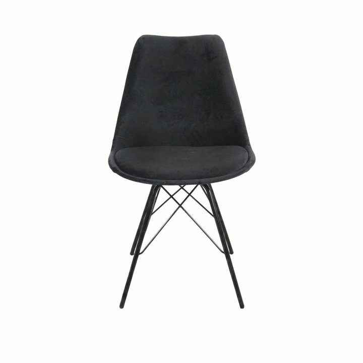 Stoel Velvet - Zwart - 1