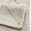 Hoogpolig vloerkleed - Allure Stripe creme/roze