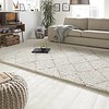 Hoogpolig vloerkleed - Allure Stripe creme/roze