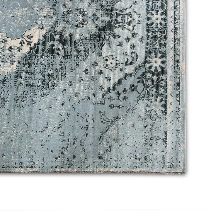 Vintage vloerkleed - Aqua blauw/lichtblauw - 2