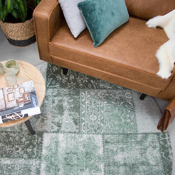 Rond patchwork vloerkleed - Dreams Groen - 4