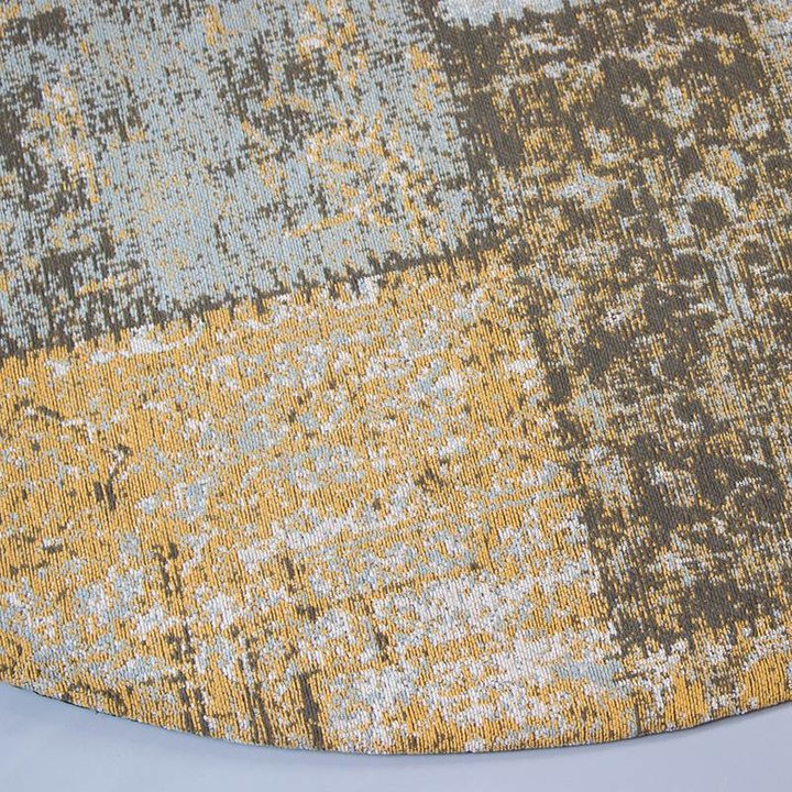 Rond patchwork vloerkleed - Dreams Okergeel - 4