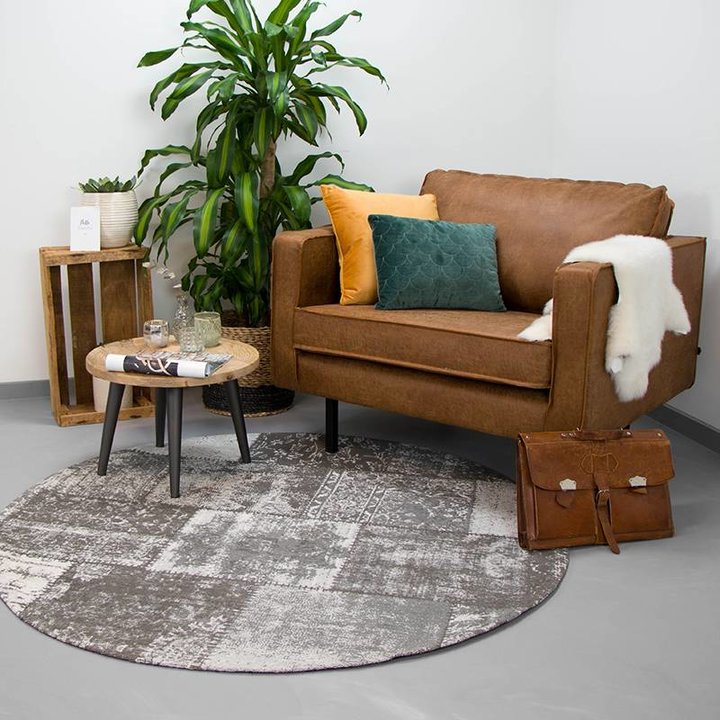 Rond patchwork vloerkleed - Dreams Grijs - 5