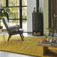 Wollen vloerkleed - Cobble  Okergeel 29206