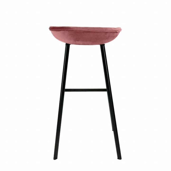 Velvet barkruk - Roze - 3