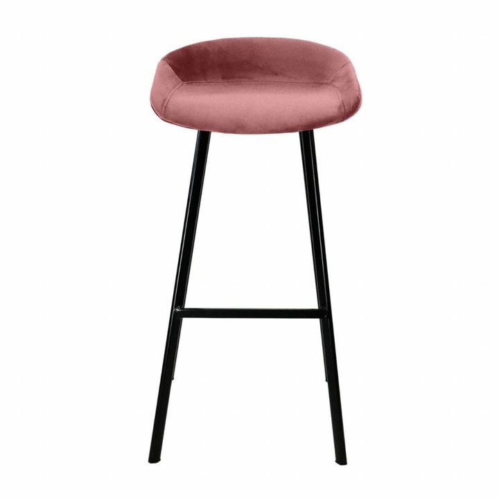 Velvet barkruk - Roze - 1